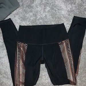 Puma black with copper design sports leggings.